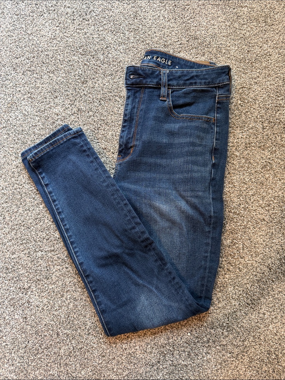 American Eagle Dark Wash Skinny Jeans - Blue